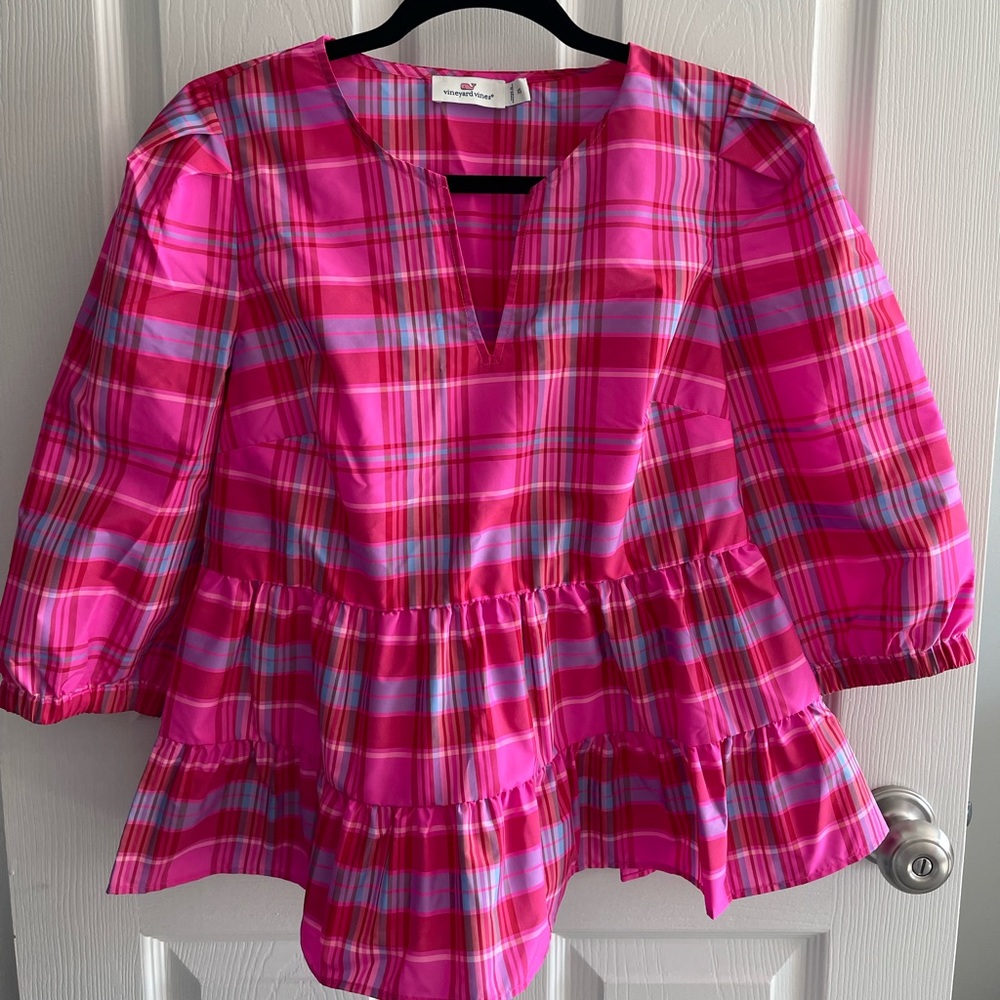 Vineyard Vines Plaid Blouse
